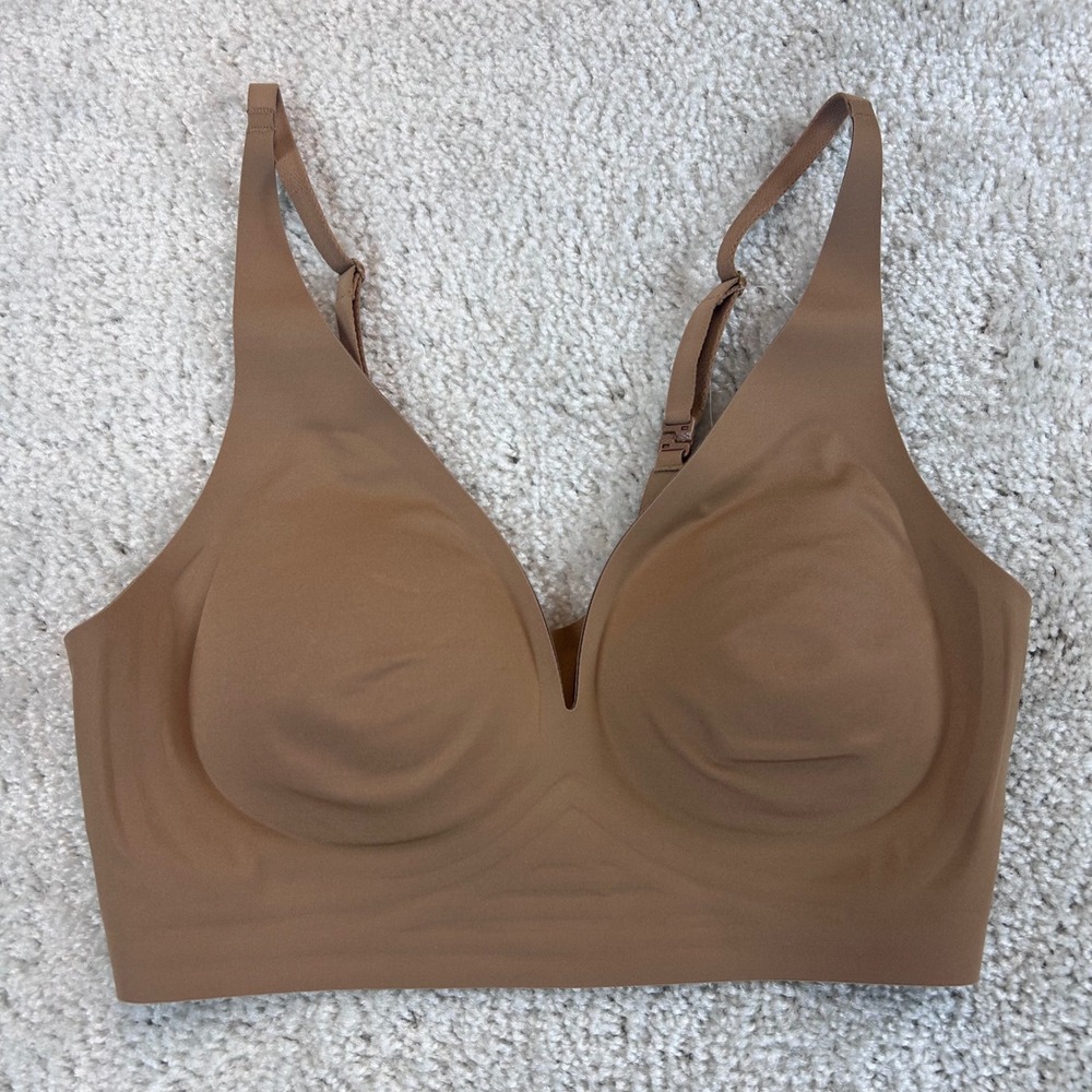 Auden Luxury Collection Brown Unlined Long Line Bralette Small New